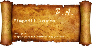 Pimpedli Azurea névjegykártya